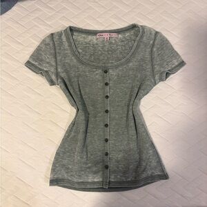 Crave Fame Gray Button-Down Shirt